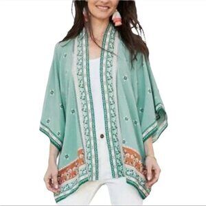 Matilda Jane Boho Floral Southwestern Kimono Wrap Womens Size XS/S Rayon Flowy